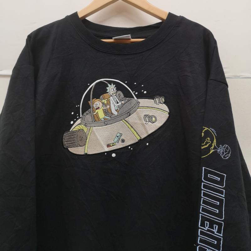 古着 USED Tシャツ 長袖 Rick and Morty リック アンド モーティ SF アニメ オフィシャル 公式 半袖 Tシャツ S/S TEE L 黒 / ブラック / black メンズ USED 古着 中古 50170135