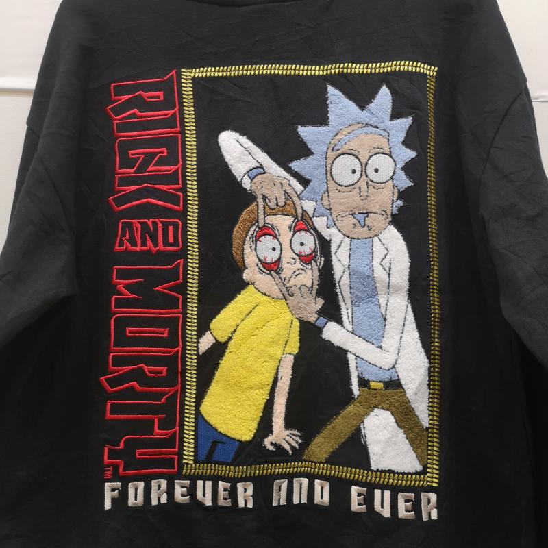 古着 USED Tシャツ 長袖 Rick and Morty リック アンド モーティ SF アニメ オフィシャル 公式 半袖 Tシャツ S/S TEE L 黒 / ブラック / black メンズ USED 古着 中古 50170135