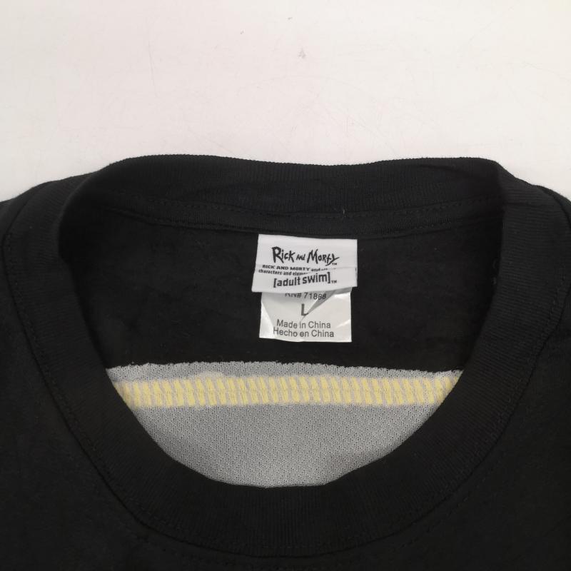 古着 USED Tシャツ 長袖 Rick and Morty リック アンド モーティ SF アニメ オフィシャル 公式 半袖 Tシャツ S/S TEE L 黒 / ブラック / black メンズ USED 古着 中古 50170135