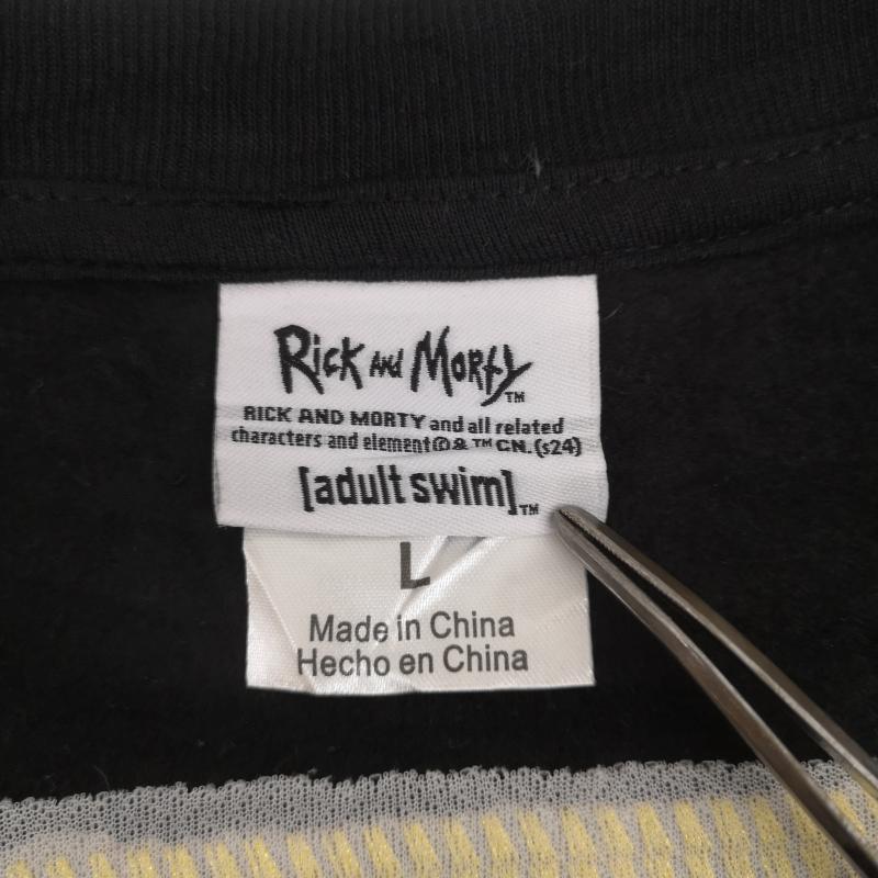 古着 USED Tシャツ 長袖 Rick and Morty リック アンド モーティ SF アニメ オフィシャル 公式 半袖 Tシャツ S/S TEE L 黒 / ブラック / black メンズ USED 古着 中古 50170135
