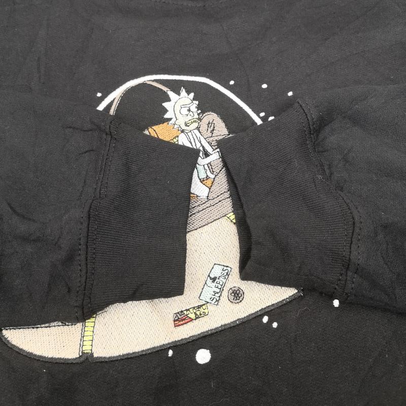 古着 USED Tシャツ 長袖 Rick and Morty リック アンド モーティ SF アニメ オフィシャル 公式 半袖 Tシャツ S/S TEE L 黒 / ブラック / black メンズ USED 古着 中古 50170135