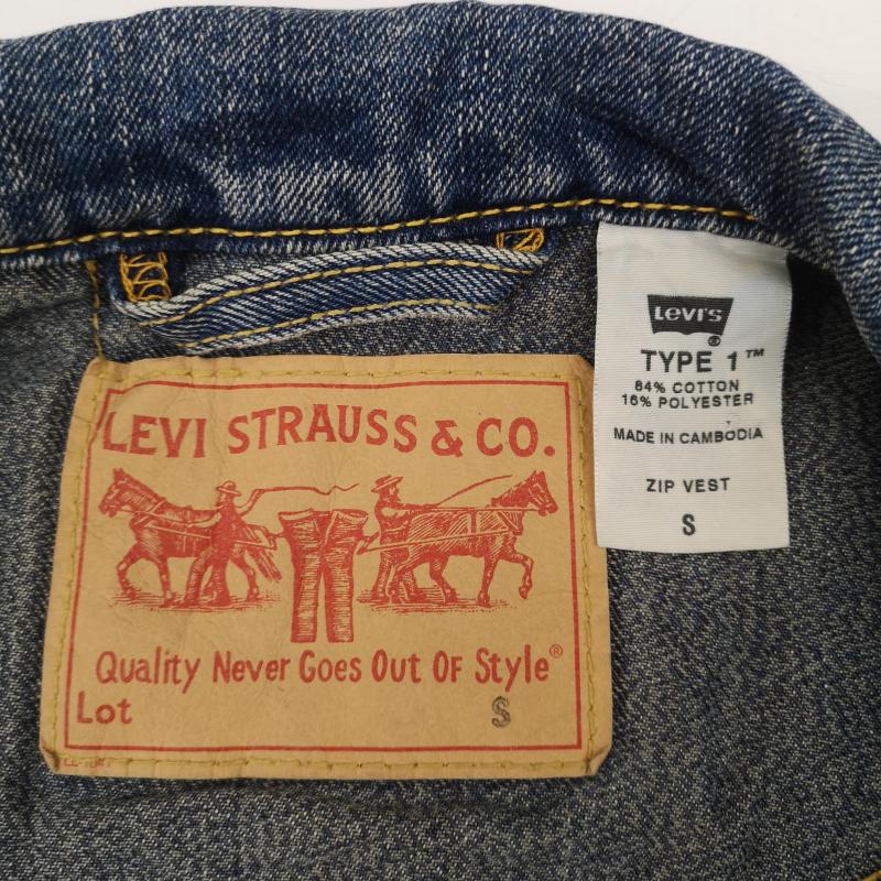 リーバイストラウスアンドコー Levi Strauss & co. ベスト ベスト TYPE 1 タイプワン ライン デニム ベスト S インディゴ / インディゴ / Indigo レディース USED 古着 中古 50170136