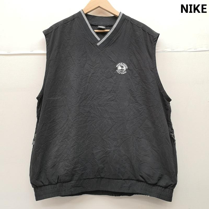 ナイキ NIKE ベスト ベスト Pebble Beach Golf Links ウォームアップ プルオーバー ベスト L 黒 / ブラック / black メンズ USED 古着 中古 50170138