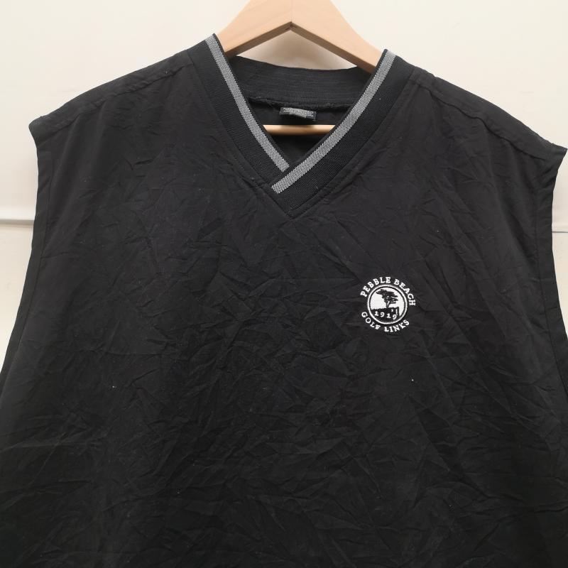 ナイキ NIKE ベスト ベスト Pebble Beach Golf Links ウォームアップ プルオーバー ベスト L 黒 / ブラック / black メンズ USED 古着 中古 50170138