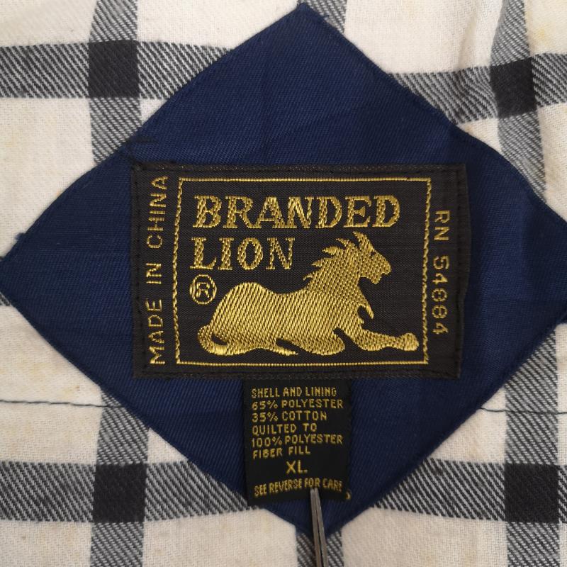 古着 USED ベスト ベスト BRANDED LIONブランデッド ライオン 中綿 チェック柄 ユーティリティ ワーク ベスト XL 青 / ブルー / blue メンズ USED 古着 中古 50170140