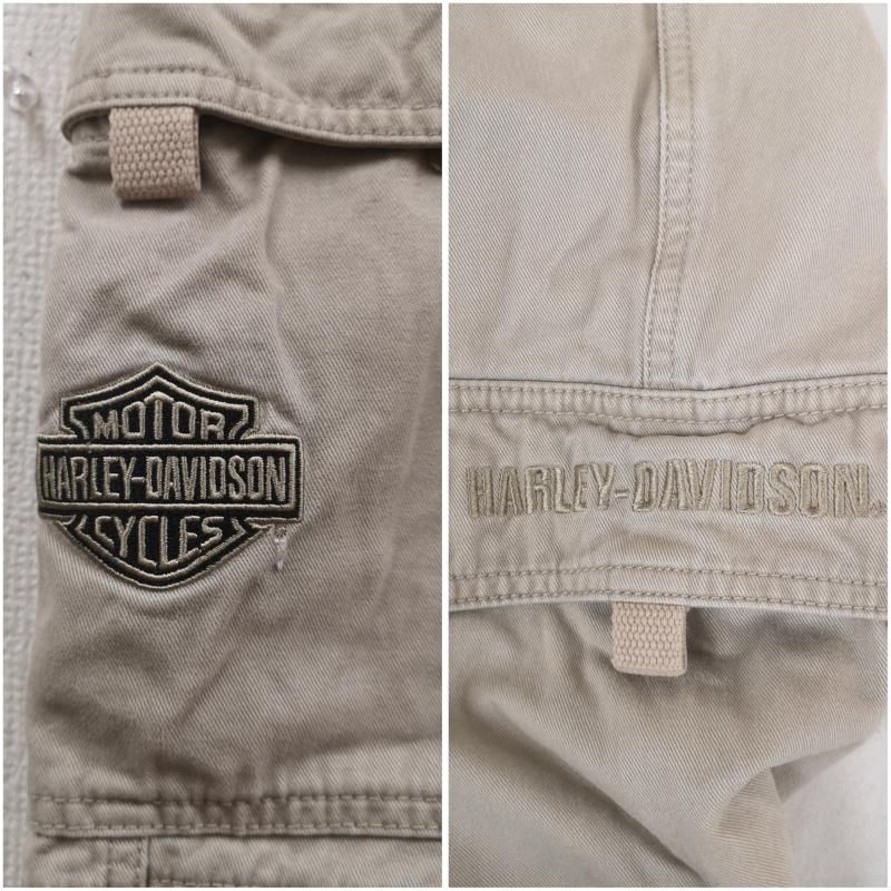 ハーレーダビッドソン Harley-Davidson パンツ ワークパンツ、ペインターパンツ バー＆シールド 刺繍 ロゴ バイカー チノパン カーゴ パンツ ベージュ / ベージュ / beige メンズ USED 古着 中古 50170142