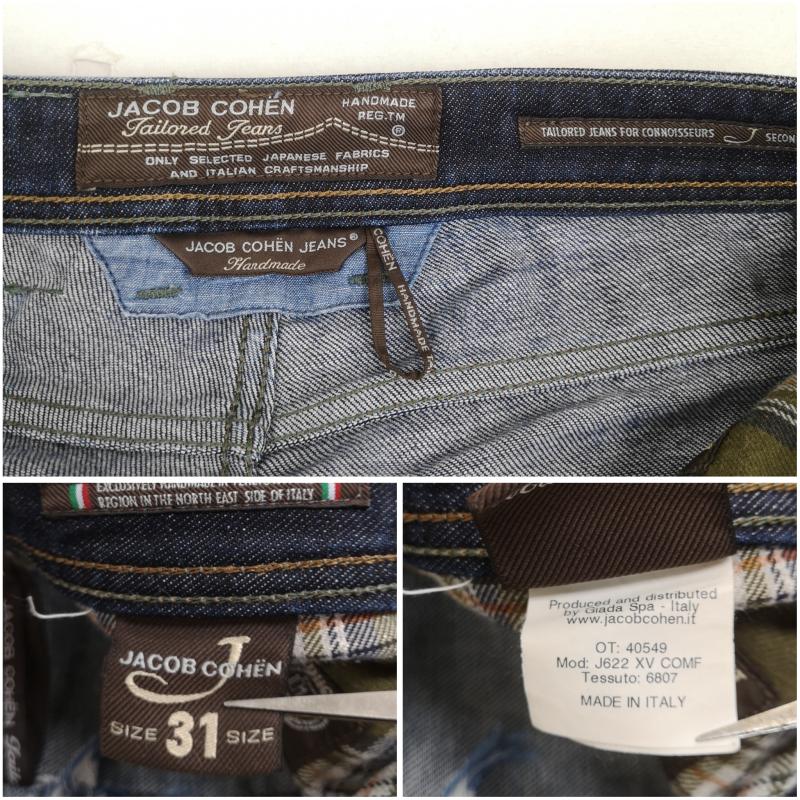 ヤコブコーエン JACOB COHEN パンツ デニム、ジーンズ イタリア製 ボタンフライ スリム フィット デニム パンツ 31インチ インディゴ / インディゴ / Indigo メンズ USED 古着 中古 50170146