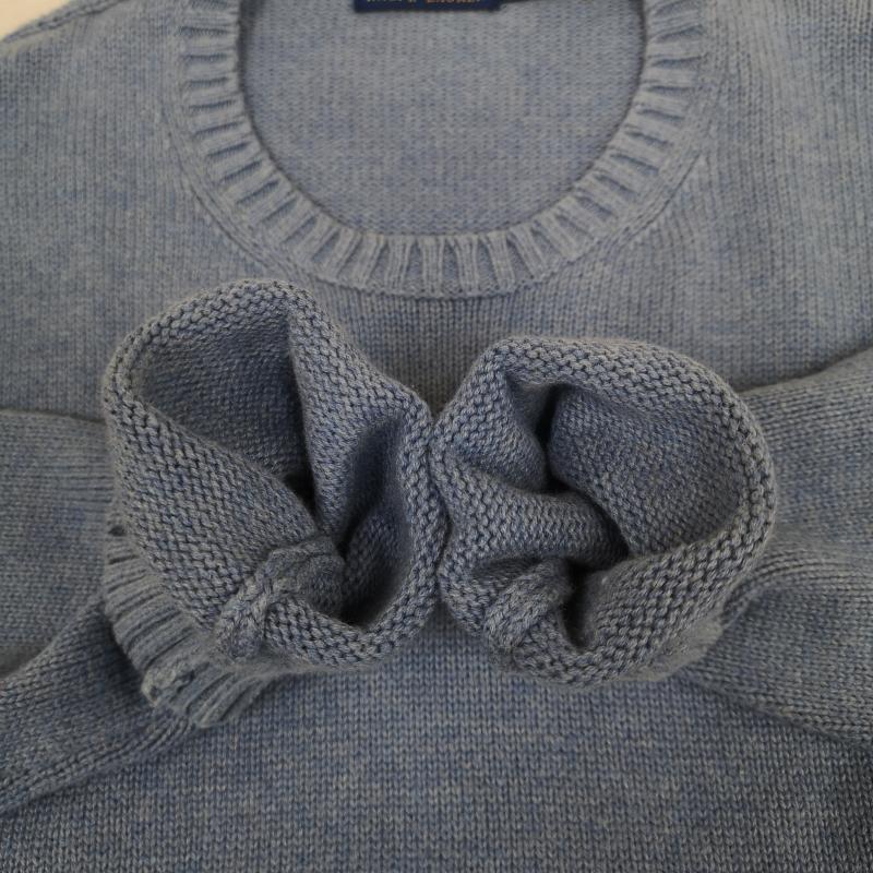 ポロラルフローレン POLO RALPH LAUREN ニット、セーター 長袖 ポニー ロゴ 刺繡 ワンポイント クルーネック ニット セーター S 青 / ブルー / blue X 水色 / ライトブルー / メンズ USED 古着 中古 50170148