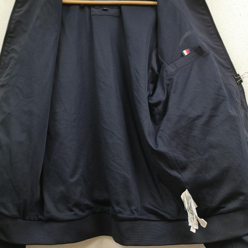 トミーヒルフィガー TOMMY HILFIGER ジャケット、上着 ジャンパー、ブルゾン フラッグロゴ 刺繡 スタンドカラー ナイロン ジャケット L 紺 / ネイビー / navy メンズ USED 古着 中古 50170151