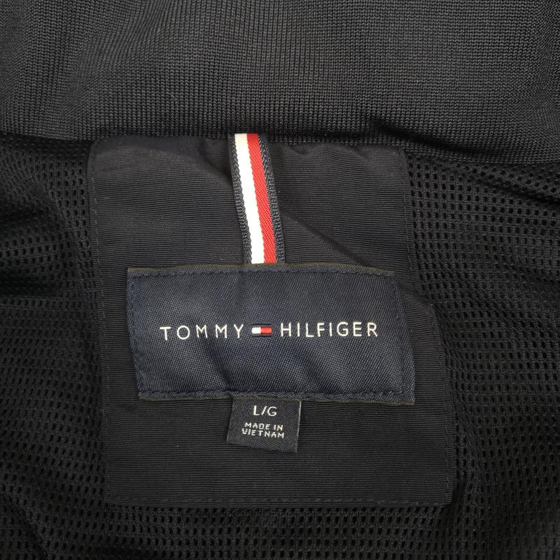 トミーヒルフィガー TOMMY HILFIGER ジャケット、上着 ジャンパー、ブルゾン フラッグロゴ 刺繡 スタンドカラー ナイロン ジャケット L 紺 / ネイビー / navy メンズ USED 古着 中古 50170151