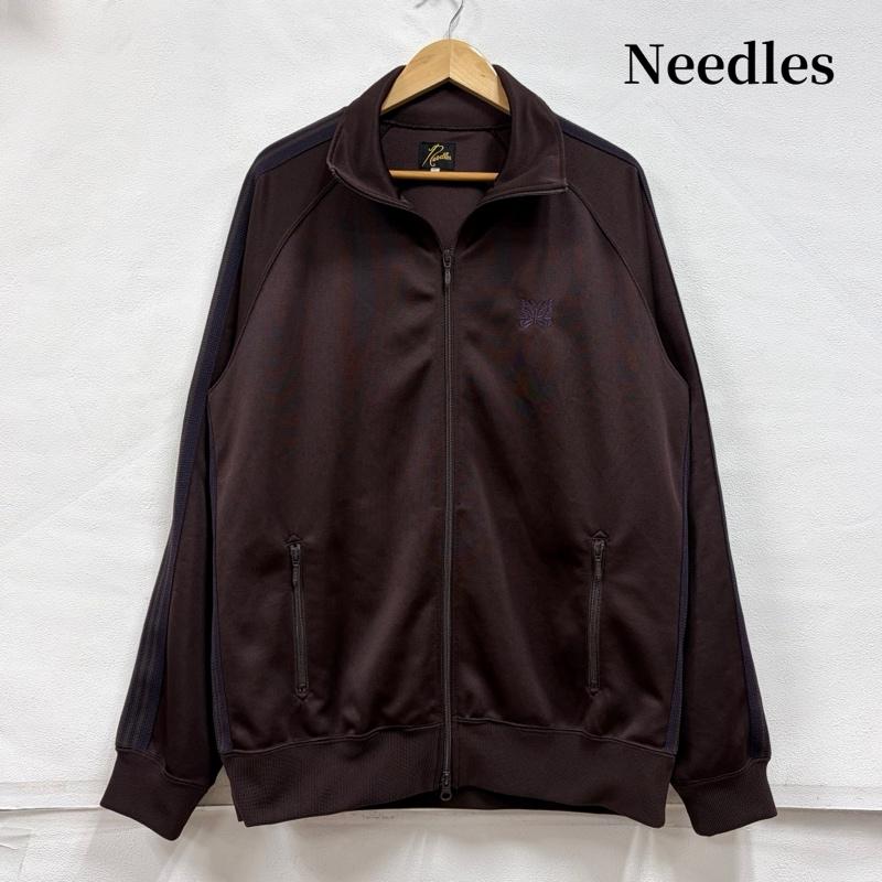 ニードルス Needles ジャケット、上着 ジャケット、ブレザー 24AW トラックジャケット ダブルジップ ジャージ PU271 XL ロゴ、文字 X 刺繍 茶 / ブラウン / brown X 紫 / パープル / purple メンズ USED 古着 中古 50170152