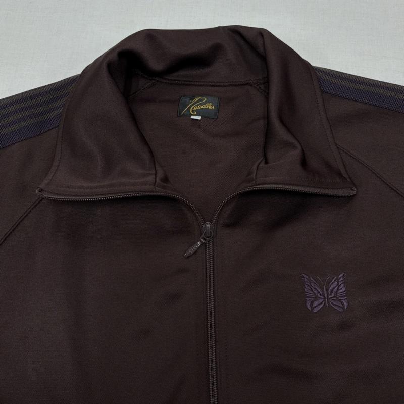 ニードルス Needles ジャケット、上着 ジャケット、ブレザー 24AW トラックジャケット ダブルジップ ジャージ PU271 XL ロゴ、文字 X 刺繍 茶 / ブラウン / brown X 紫 / パープル / purple メンズ USED 古着 中古 50170152