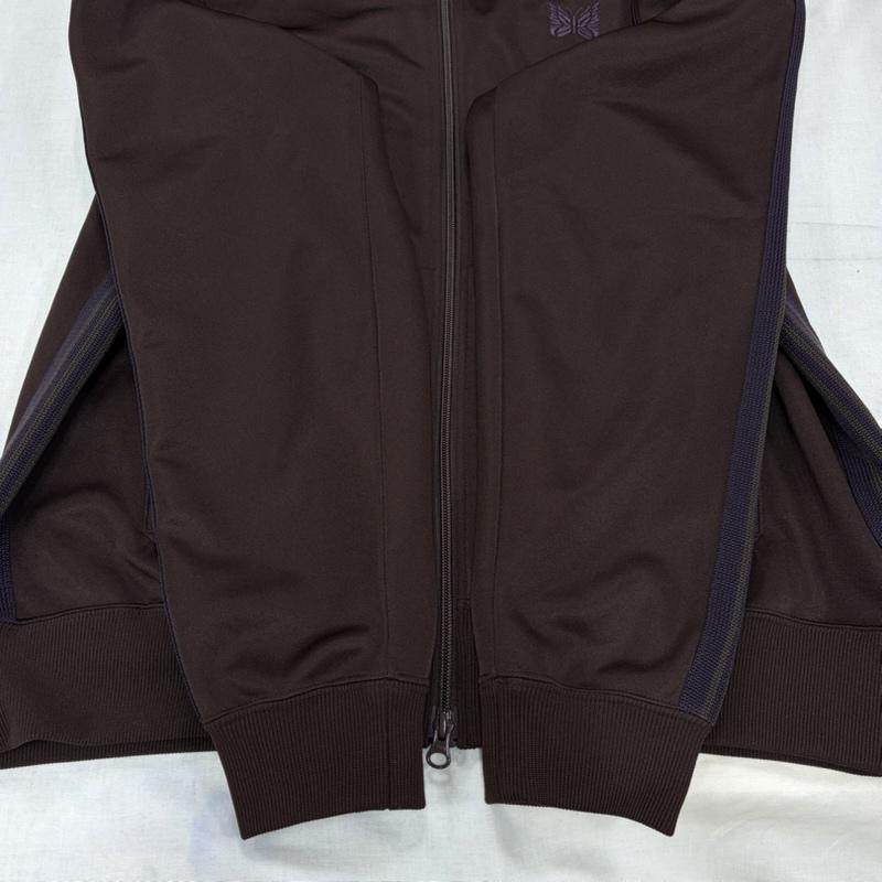 ニードルス Needles ジャケット、上着 ジャケット、ブレザー 24AW トラックジャケット ダブルジップ ジャージ PU271 XL ロゴ、文字 X 刺繍 茶 / ブラウン / brown X 紫 / パープル / purple メンズ USED 古着 中古 50170152