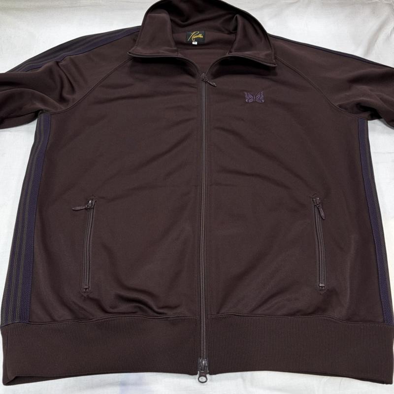 ニードルス Needles ジャケット、上着 ジャケット、ブレザー 24AW トラックジャケット ダブルジップ ジャージ PU271 XL ロゴ、文字 X 刺繍 茶 / ブラウン / brown X 紫 / パープル / purple メンズ USED 古着 中古 50170152