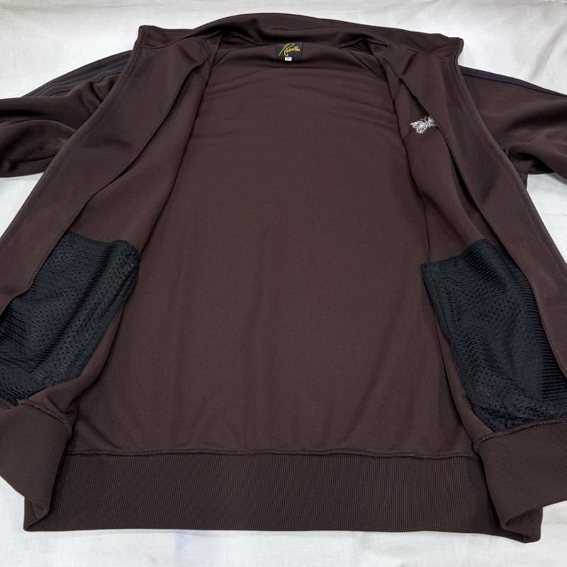 ニードルス Needles ジャケット、上着 ジャケット、ブレザー 24AW トラックジャケット ダブルジップ ジャージ PU271 XL ロゴ、文字 X 刺繍 茶 / ブラウン / brown X 紫 / パープル / purple メンズ USED 古着 中古 50170152