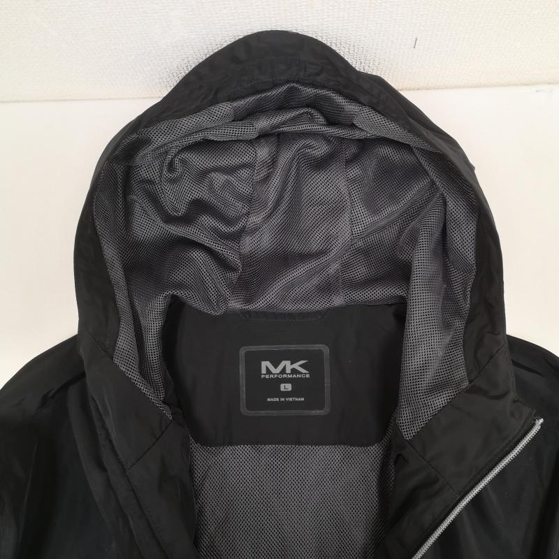 マイケルコース MICHAEL KORS ジャケット、上着 ジャンパー、ブルゾン 裏地メッシュ 袖ロゴ プリント ナイロン ジャケット L 黒 / ブラック / black メンズ USED 古着 中古 50170153