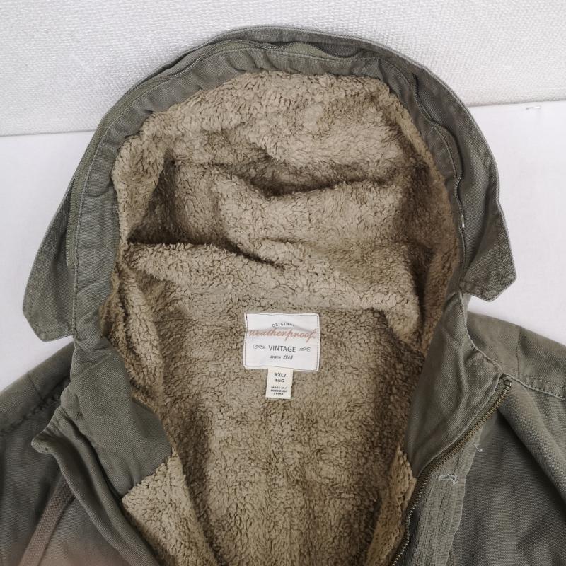 古着 USED ジャケット、上着 ジャンパー、ブルゾン Weatherproof ウェザープルーフ 裏ボア フード付き ミリタリー デッキ ジャケット XXL カーキ / カーキ / khaki メンズ USED 古着 中古 50170156
