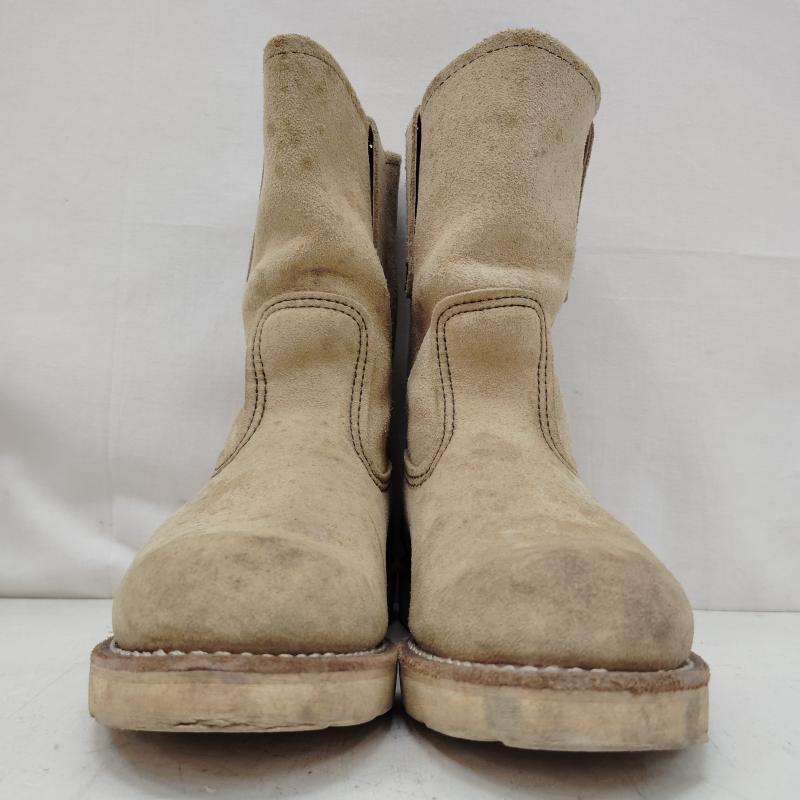 レッドウィング RED WING ブーツ ロングブーツ ペコス ブーツ ホーソーン アビリーン ラフアウト レザー US：5 ベージュ / ベージュ / beige レディース USED 古着 中古 50170159