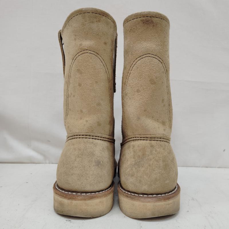 レッドウィング RED WING ブーツ ロングブーツ ペコス ブーツ ホーソーン アビリーン ラフアウト レザー US：5 ベージュ / ベージュ / beige レディース USED 古着 中古 50170159
