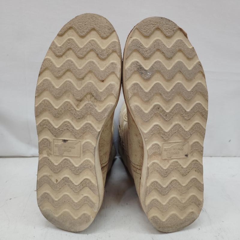 レッドウィング RED WING ブーツ ロングブーツ ペコス ブーツ ホーソーン アビリーン ラフアウト レザー US：5 ベージュ / ベージュ / beige レディース USED 古着 中古 50170159