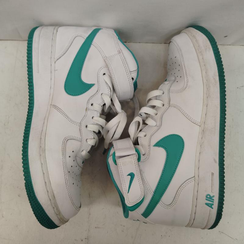 ナイキ NIKE スニーカー スニーカー Air Force 1 Mid  07  White/Clear Jade エアフォース1 27.0cm 白 / ホワイト / white X 緑 / グリーン / green メンズ USED 古着 中古 50170160