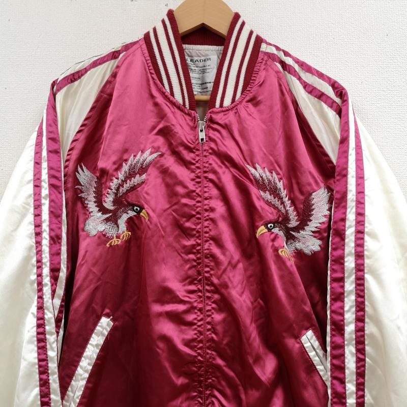 古着 USED ジャケット、上着 ジャンパー、ブルゾン TOP LEADER トップリーダー 双鷹 イーグル 刺繡 スカジャン スーベニア ジャケット FREE えんじ / ワインレッド / dark red X 銀 / シルバー / silver color メンズ USED 古着 中古 50170165