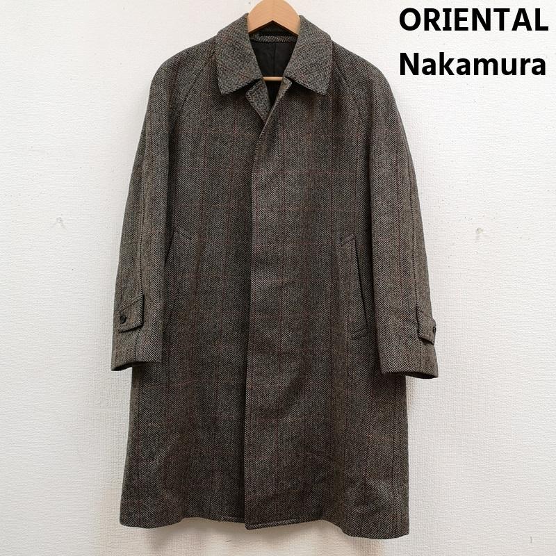 古着 USED コート コート一般 ORIENTAL Nakamura 中村百貨店 ヘリンボーン柄 ツイード ステンカラー コート - 茶 / ブラウン / brown メンズ USED 古着 中古 50170171