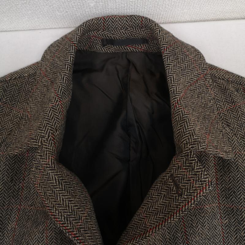 古着 USED コート コート一般 ORIENTAL Nakamura 中村百貨店 ヘリンボーン柄 ツイード ステンカラー コート - 茶 / ブラウン / brown メンズ USED 古着 中古 50170171