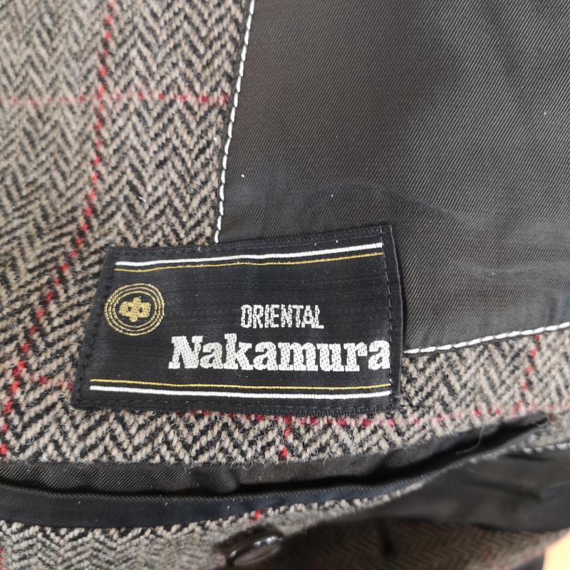 古着 USED コート コート一般 ORIENTAL Nakamura 中村百貨店 ヘリンボーン柄 ツイード ステンカラー コート - 茶 / ブラウン / brown メンズ USED 古着 中古 50170171