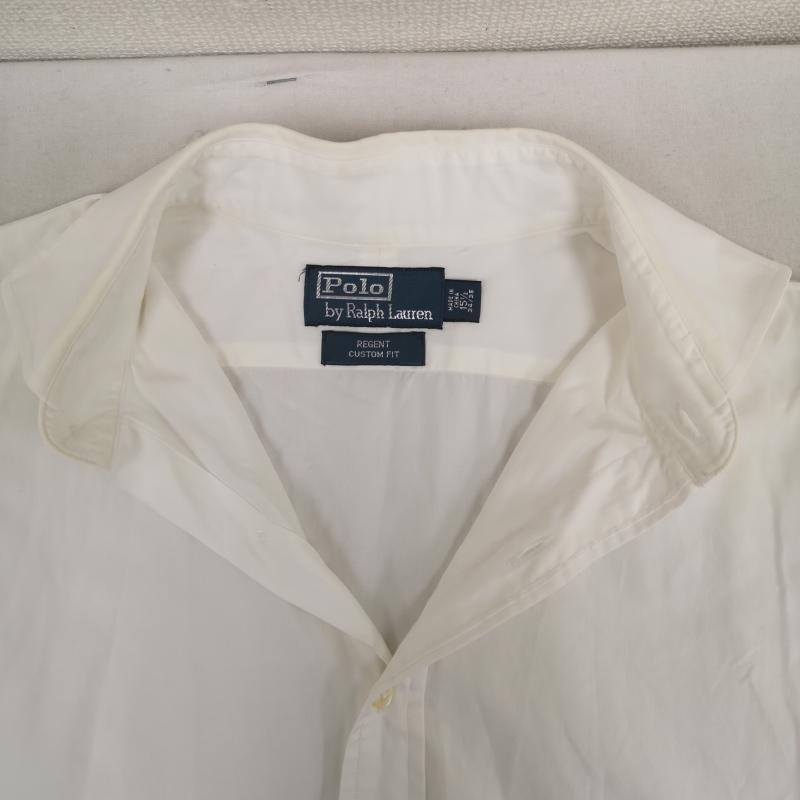 ポロバイラルフローレン Polo by RALPH LAUREN シャツ、ブラウス 長袖 ポニー 刺繡 ワンポイント REGENT CUSTOM FIT 長袖 シャツ M 白 / ホワイト / white メンズ USED 古着 中古 50170172