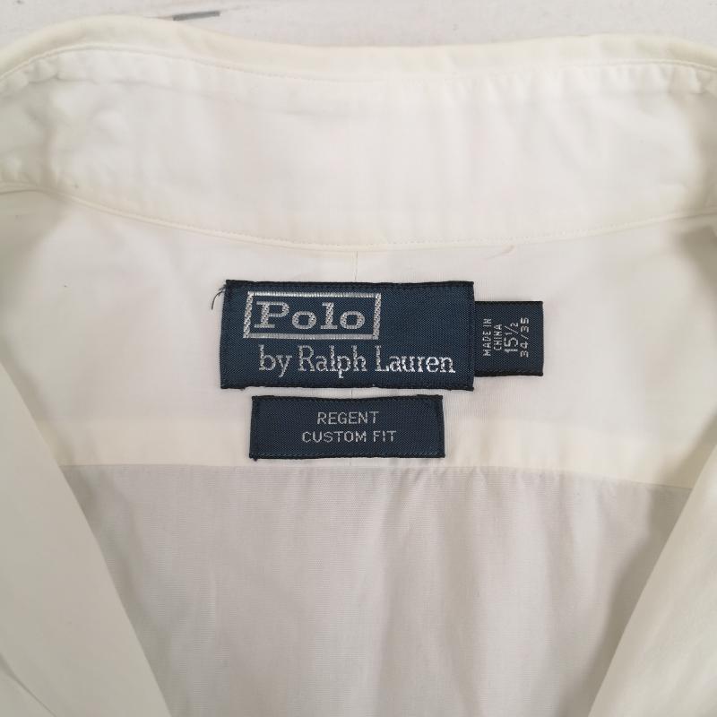 ポロバイラルフローレン Polo by RALPH LAUREN シャツ、ブラウス 長袖 ポニー 刺繡 ワンポイント REGENT CUSTOM FIT 長袖 シャツ M 白 / ホワイト / white メンズ USED 古着 中古 50170172