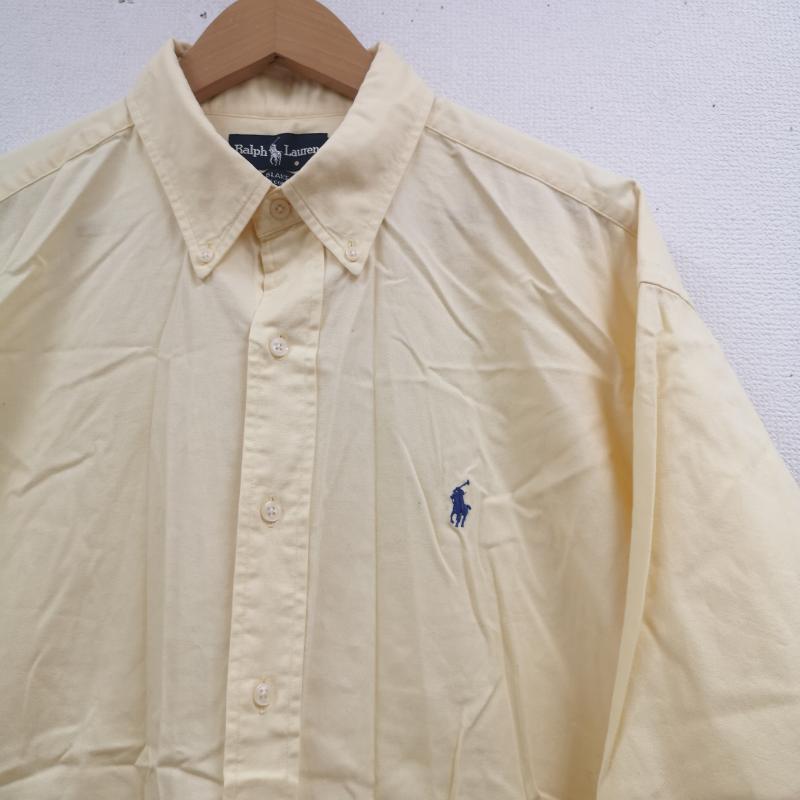 ラルフローレン RALPHLAUREN シャツ、ブラウス 長袖 ポニー 刺繡 ワンポイント 長袖 ボタンダウン シャツ L 黄 / イエロー / yellow メンズ USED 古着 中古 50170173