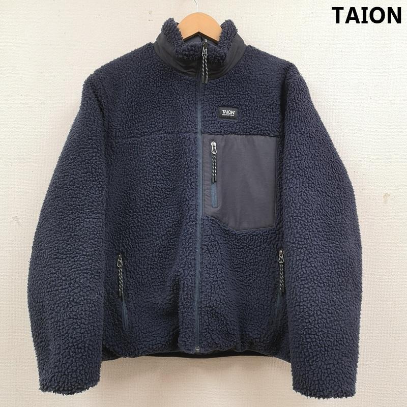 タイオン TAION ジャケット、上着 ジャンパー、ブルゾン リバーシブル 2WAY マウンテン ライン ダウン ボア ジャケット M 紺 / ネイビー / navy X 青 / ブルー / blue メンズ USED 古着 中古 50170177