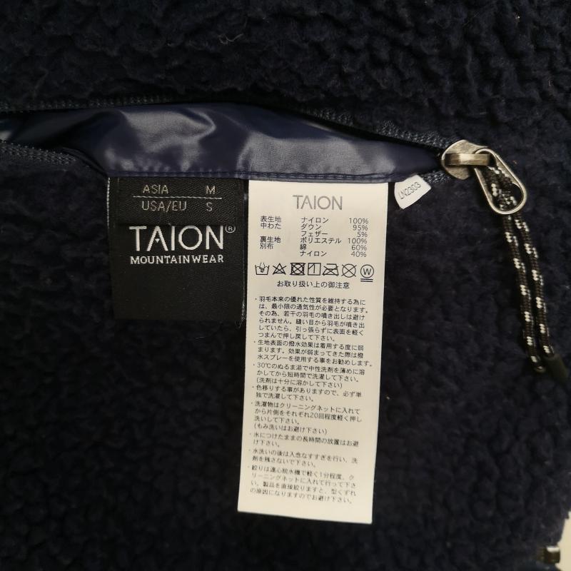 タイオン TAION ジャケット、上着 ジャンパー、ブルゾン リバーシブル 2WAY マウンテン ライン ダウン ボア ジャケット M 紺 / ネイビー / navy X 青 / ブルー / blue メンズ USED 古着 中古 50170177