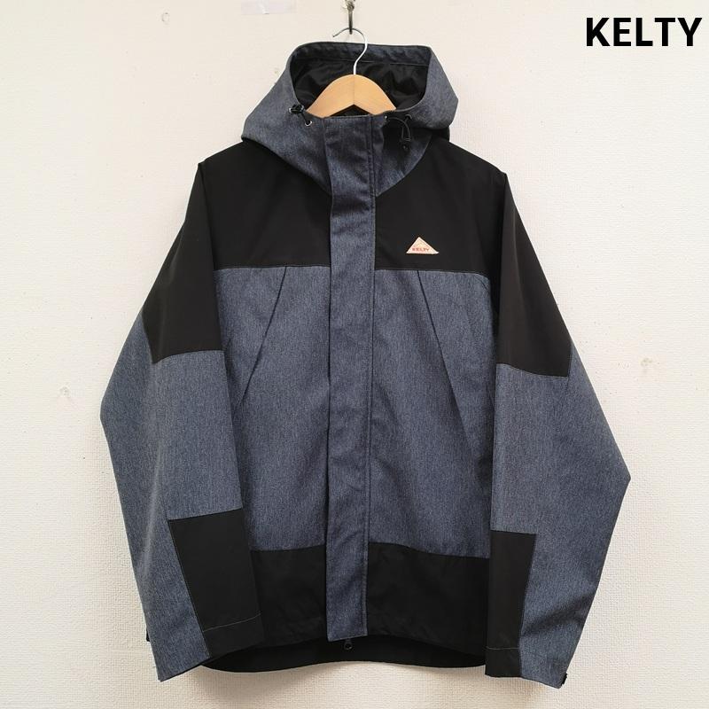 ケルティ KELTY ジャケット、上着 ジャンパー、ブルゾン 別注 ストーム デニム ジャケット マウンテン パーカー 7560-605-0120 M 黒 / ブラック / black X インディゴ / インディゴ / Indigo メンズ USED 古着 中古 50170179