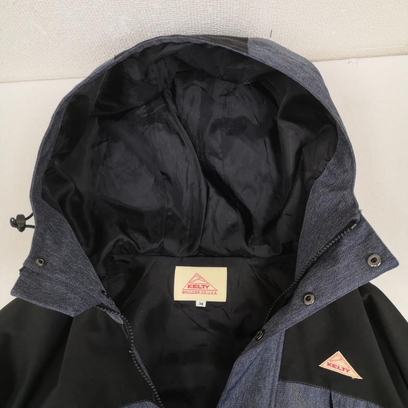 ケルティ KELTY ジャケット、上着 ジャンパー、ブルゾン 別注 ストーム デニム ジャケット マウンテン パーカー 7560-605-0120 M 黒 / ブラック / black X インディゴ / インディゴ / Indigo メンズ USED 古着 中古 50170179