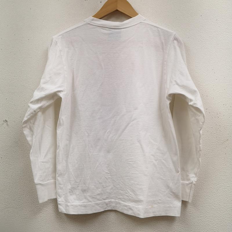 アベイシングエイプ A BATHING APE Tシャツ 長袖 日本製 カレッジ ロゴ ロング スリーブ Tシャツ L/S TEE S 白 / ホワイト / white X 赤 / レッド / red メンズ USED 古着 中古 50170181