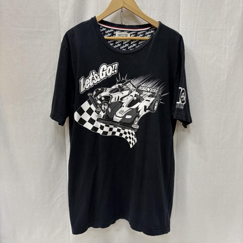 古着 USED Tシャツ 半袖 爆速兄弟 レッツ&ゴー コロコロコミック 40周年 しまむら コラボ プリント 半袖 Tシャツ 4L 黒 / ブラック / black メンズ USED 古着 中古 50170184