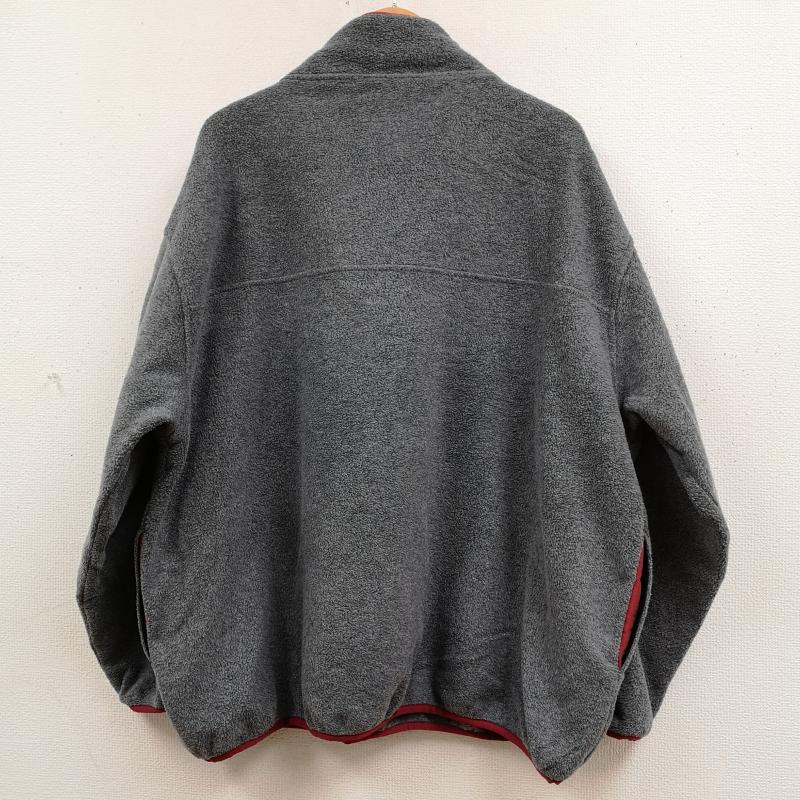 古着 USED トレーナー 長袖 4seasons tokyo フォーシーズンズ トーキョー Holiday ハーフスナップ フリース 灰 / グレー / gray X 赤 / レッド / red メンズ USED 古着 中古 50170193