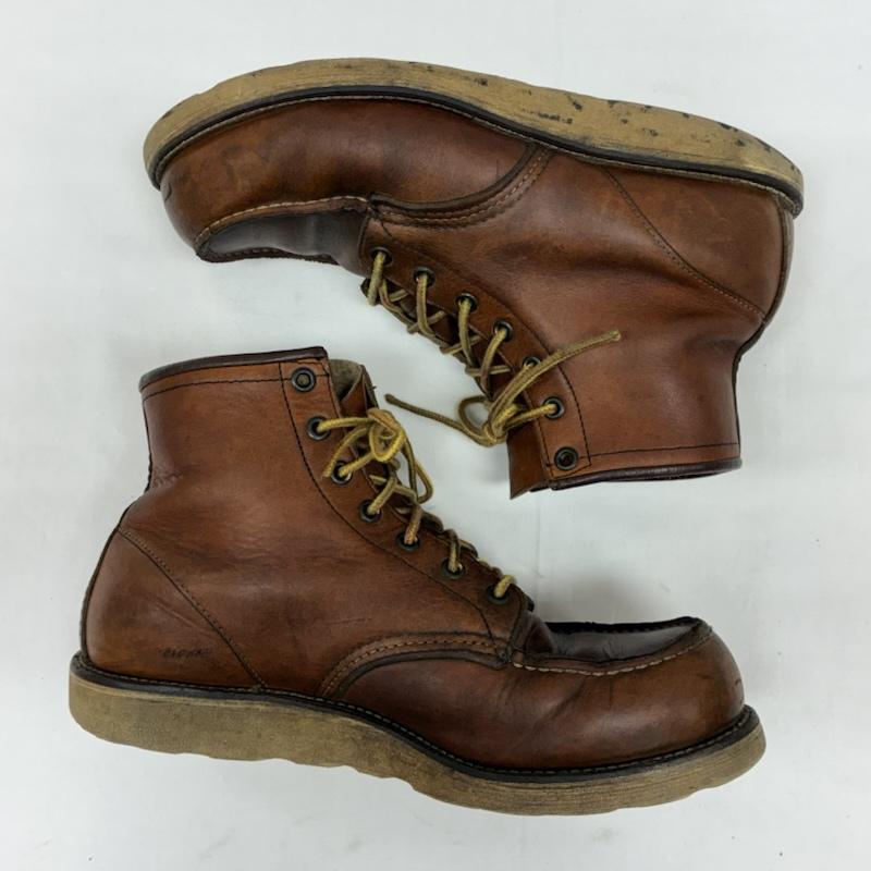 レッドウィング RED WING ブーツ ショートブーツ 90s 刺繍羽タグ クラシック モック レースアップ ワーク ブーツ ヴィンテージ US：8 メンズ USED 古着 中古 50170195