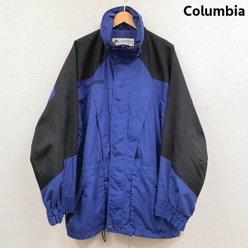 コロンビア Columbia ジャケット、上着 ジャンパー、ブルゾン Double Whammy ダブル ホワイミー マウンテン パーカー ナイロン ジャケット L 黒 / ブラック / black X 青 / ブルー / blue メンズ USED 古着 中古 50170200