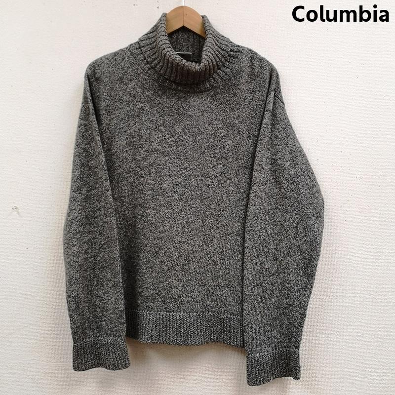 コロンビア Columbia ニット、セーター 長袖 霜降り メランジ柄 タートルネック ニット セーター L 灰 / グレー / gray レディース USED 古着 中古 50170204