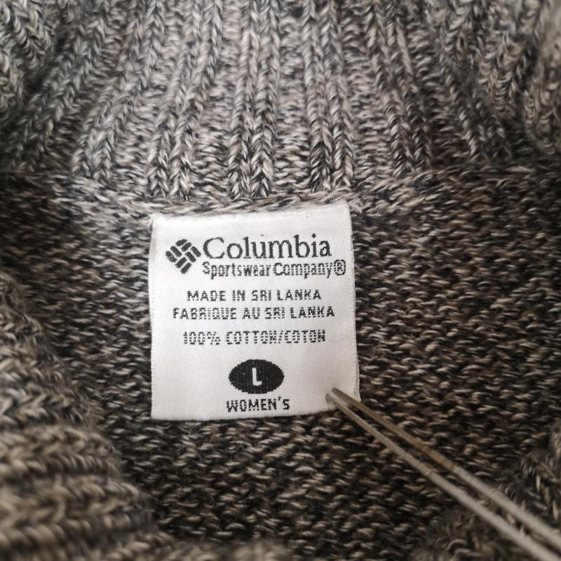 コロンビア Columbia ニット、セーター 長袖 霜降り メランジ柄 タートルネック ニット セーター L 灰 / グレー / gray レディース USED 古着 中古 50170204