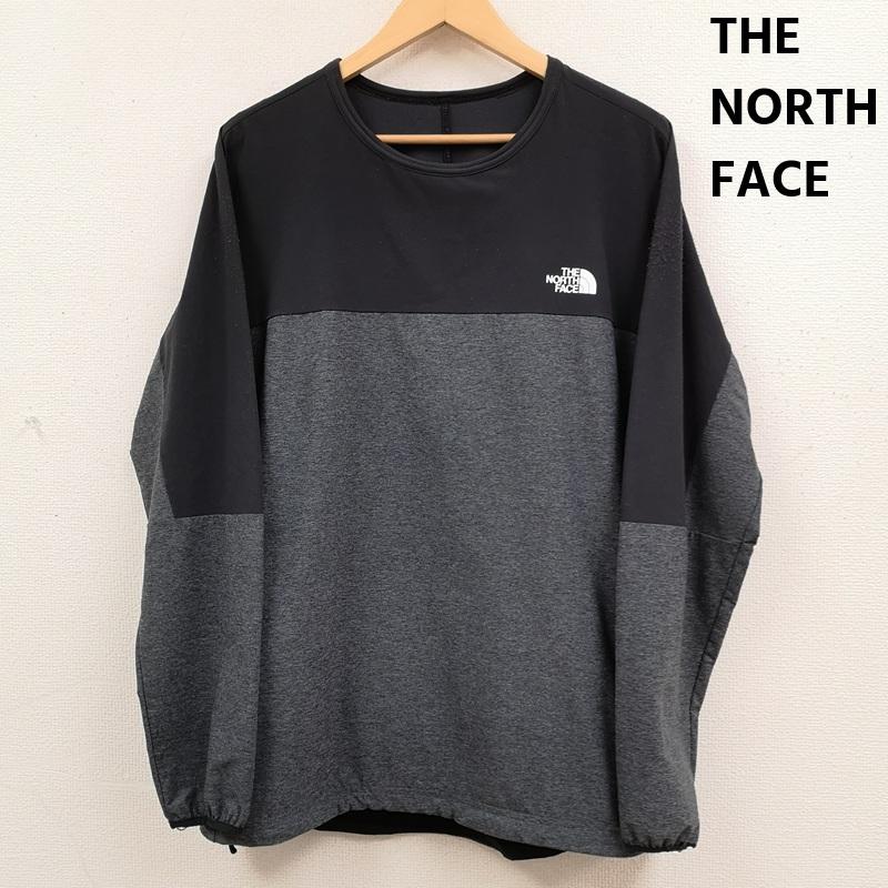 ザノースフェイス THE NORTH FACE カットソー 長袖 4方向ストレッチ 防風 撥水 エイペックス フレックス クルー NP22082 S 黒 / ブラック / black X 灰 / グレー / gray メンズ USED 古着 中古 50170205