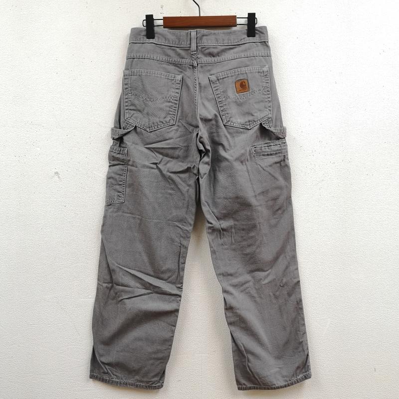 カーハート Carhartt パンツ ワークパンツ、ペインターパンツ ルーズフィット キャンバス カーペンター ペインター パンツ B159-CHR 30インチ 灰 / グレー / gray X チャコールグレー / チャコールグレー / メンズ USED 古着 中古 50170207