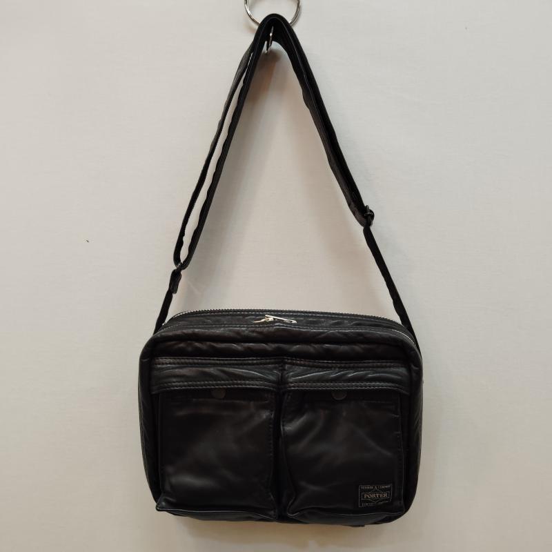 ポーター PORTER ショルダーバッグ ショルダーバッグ タンカー レザー ショルダー バッグ - 黒 / ブラック / black メンズ USED 古着 中古 50170208