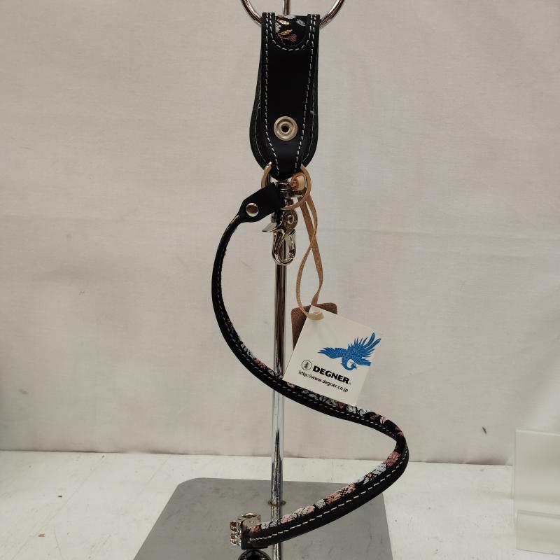 デグナー DEGNER キーチェーン、ウォレットチェーン キーチェーン、ウォレットチェーン 花山 レザー ウォレット ロープ 京桜 ブラック - 黒 / ブラック / black メンズ USED 古着 中古 50170222