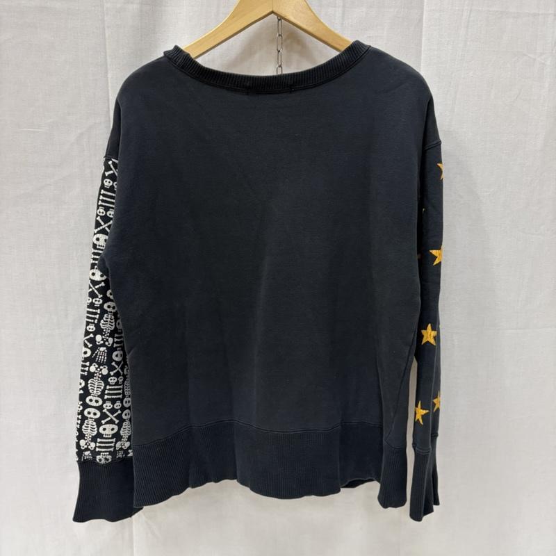 ヒステリックグラマー HYSTERIC GLAMOUR トレーナー 長袖 90s ドラッグクイーン スター スカル 柄 スウェット トレーナー FREE 黒 / ブラック / black レディース USED 古着 中古 50170223