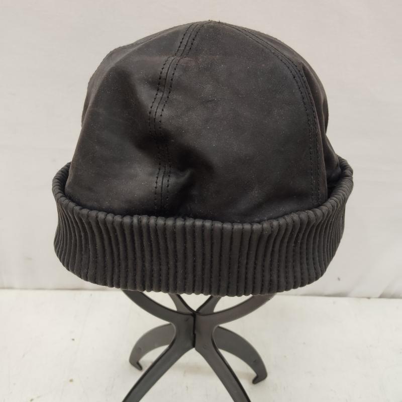 レザー レザー 帽子 キャップ 天神ワークス TENJIN WORKS C man Fisherman Cap - 黒 / ブラック / black メンズ USED 古着 中古 50170224