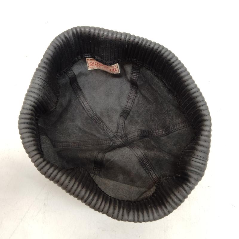 レザー レザー 帽子 キャップ 天神ワークス TENJIN WORKS C man Fisherman Cap - 黒 / ブラック / black メンズ USED 古着 中古 50170224